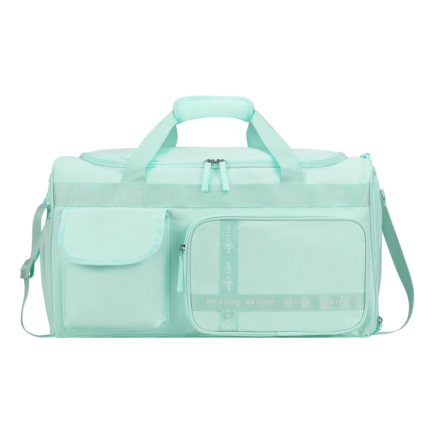 MAXTOP Gym Bag for Women Men Travel Duffle Bag Large Capacity Carry On Weekender Overnight Bag With Shoe Compartment Gym Tote Dry Wet Separation Duffel Bag for Travel