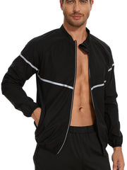 Sauna Suit for Men Sweat - Long Sleeve Shirt Jacket Workout Body Shaper Zipper Top Slimming Fitness Trainer Gym