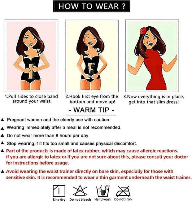 YIANNA Waist Trainer for Women Latex Underbust Waist Cincher Corset Sport Girdle Hourglass Body Shaper