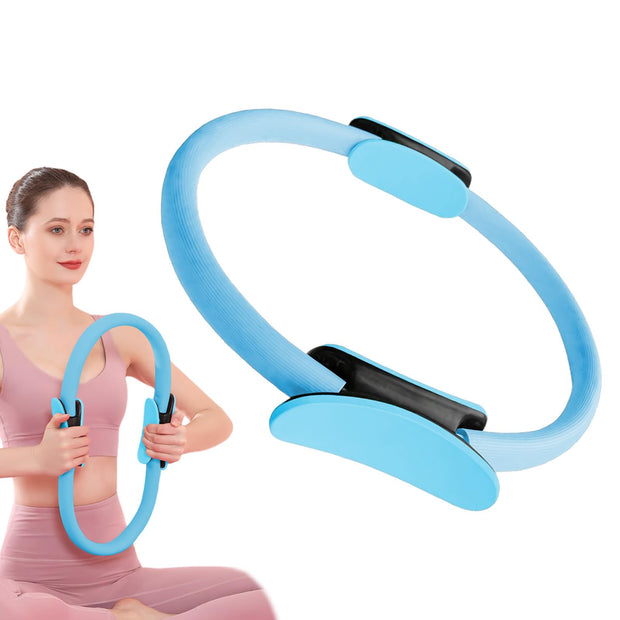 Upgrade Pilates Ring Fitness Circle,Lightweight & Durable Foam Padded Handles, Flexible Resistance Exercise Equipment for Toning Arms, Thighs Legs & Core