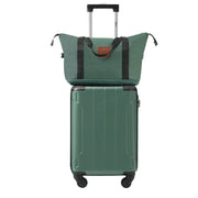 Merax Luggage Sets 3-Piece Hardshell with Spinner Wheels Lightweight Suitcase with Corner Guards (Green, 20/24/28)