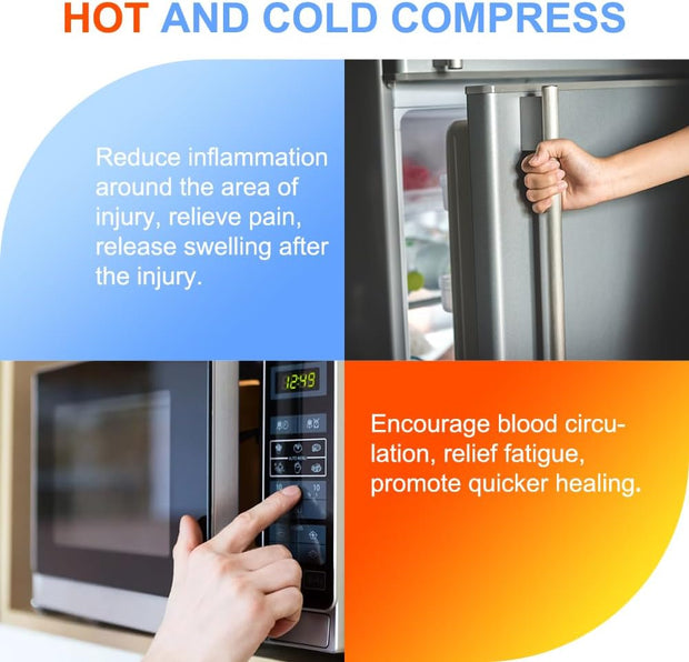 Soft Ice Packs Reusable Gel Pack 2, Hot and Cold Gel Ice Packs for Injuries, Headaches, Joint Pain Relief, Comfort Ice Pack Flexible Therapy on Neck, Ankle, Knee, Leg, Shoulder, Elbow, Wrist, Feet