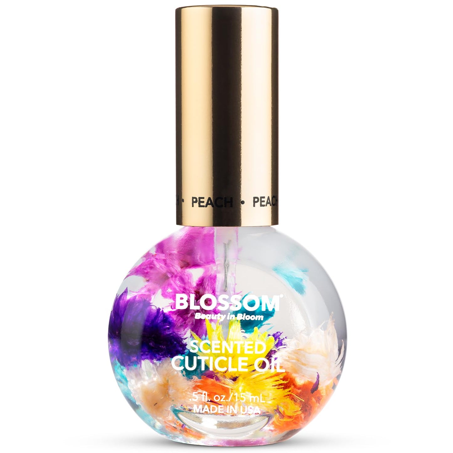 Blossom Cuticle Oil for Nails, Hydrating, Moisturizing, Scented Nail Oil Cuticle Care, Infused with Real Flowers, Made in USA, 0.5 fl. oz, Rose
