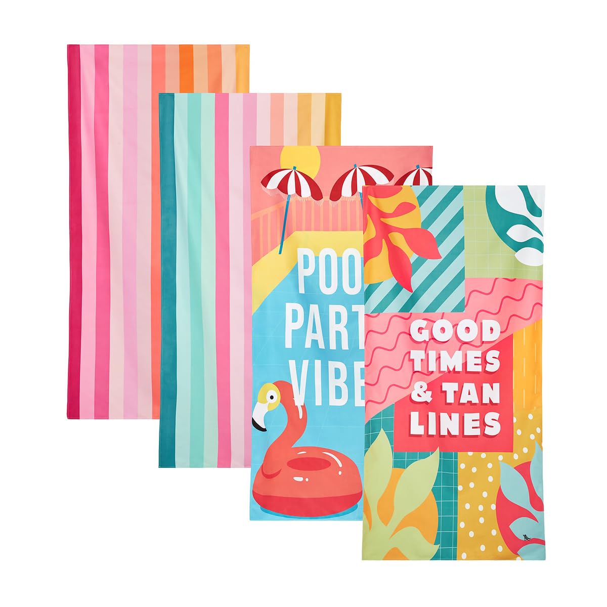 Dock & Bay Beach Towel - Quick Dry, Sand Free - Compact, Lightweight - 100% Recycled - Includes Bag - Cabana - Bondi Blue - Large (160x90cm, 63x35)
