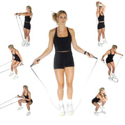 ResistaRope - A 2-in-1 Resistance Band & Jump Rope - The Ultimate Full Body Workout: Cardio and Strength and Resistance Training - Short