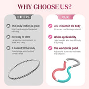 Weighted Hula Hoop for Adults - 2025 New Foldable Soft Spring Fitness Hoop for Waist Slimming, Home Workout & Travel