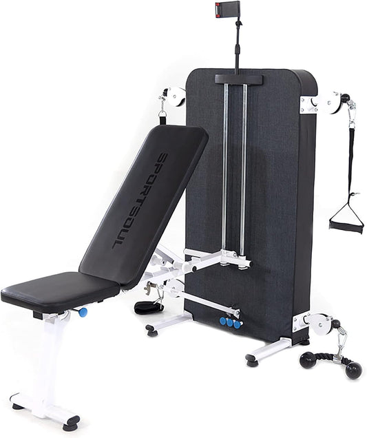 Home Gym Toning Gym Total Body Workout,White,Grey (GWY009)