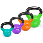 Yes4All Kettlebell Set Vinyl Coated Weights Combo for Full Body Workout Equipment Push up, Grip Strength Training, Dumbbell Weights Exercises