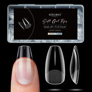 Modelones Medium Almond Nail Tips 510Pcs Clear False Acrylic Almond Press on Nails Pre-shape Full Cover Fake Extension DIY at Home 15 Sizes