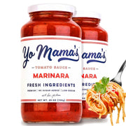 Yo Mama's Foods Keto Marinara Pasta Sauce - (3) 12.5 Ounce Jars - No Sugar Added, Low Carb, Low Sodium, Gluten Free, Paleo Friendly, and Made with Fresh, Non-GMO Tomatoes