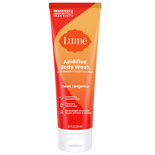 Lume Acidified Body Wash - 24 Hour Odor Control - Removes Odor Better than Soap - Moisturizing Formula - Formulated Without SLS or Parabens - OB/GYN Developed - 8.5 ounce (Lavender Sage)