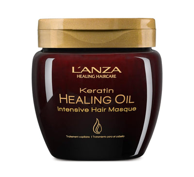 L'ANZA Keratin Healing Oil Intensive Hair Masque, Leave-in Conditioner Treatment for Damaged Hair, Nourishing Mask, Repairs, Boosts Shine, Strength, and Prevents Frizz, Cruelty Free (7.1 Fl Oz)