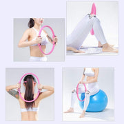 Pilates Ring Hip Circle Yoga Circle Fitness Resistance Band Strength Training Stretching Movement (Purple)