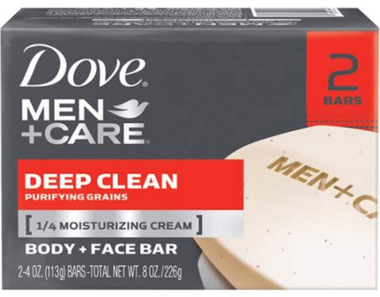 Dove Men+Care Body & Face Bar, Deep Clean 4.25 oz bars, 2 ea (5 Pack)