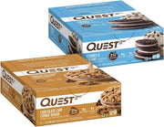 Quest Nutrition Favorites Bundle, Chocolate Chip Cookie Dough & Cookies and Cream Protein Bars