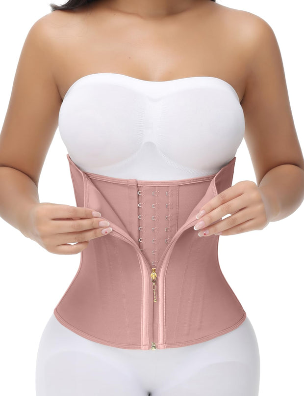 SHAPSHE Waist Trainer for Women Tummy Control Workout Waist Cincher Corset Shapewear Postpartum Body Shaper with Zipper Hook
