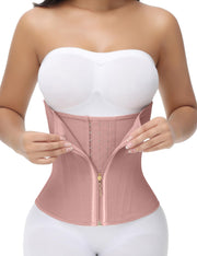 SHAPSHE Waist Trainer for Women Tummy Control Workout Waist Cincher Corset Shapewear Postpartum Body Shaper with Zipper Hook