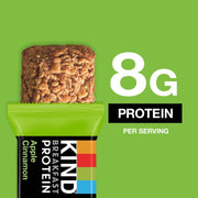 KIND Breakfast Protein, Healthy Snack Bar, Apple Cinnamon, Gluten Free Breakfast Bars, 8g Protein, 1.76OZ Packs, 12 Count