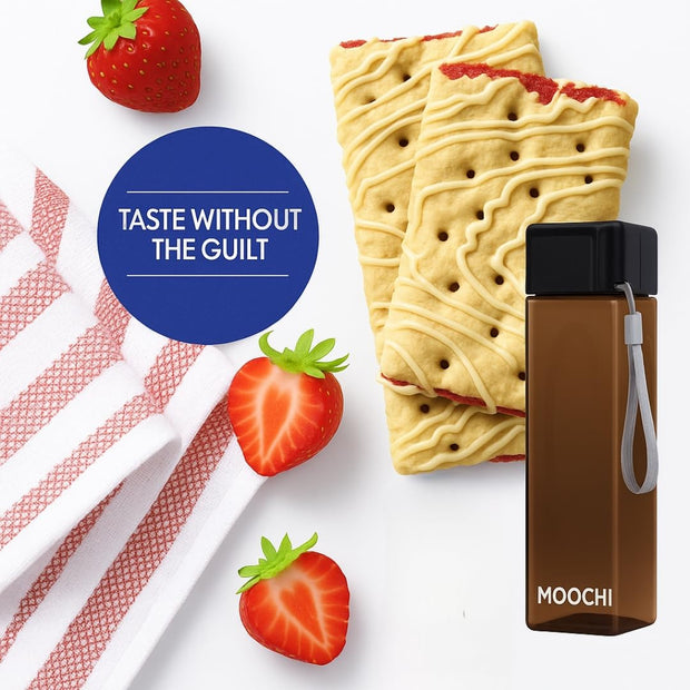Kellogg K Pastry Crisps Variety Pack, 60 Count – Strawberry & Blueberry, 100 Calorie Snack Bars + MOOCHI Reusable Water Bottle- Custom bundled by MOOCHI