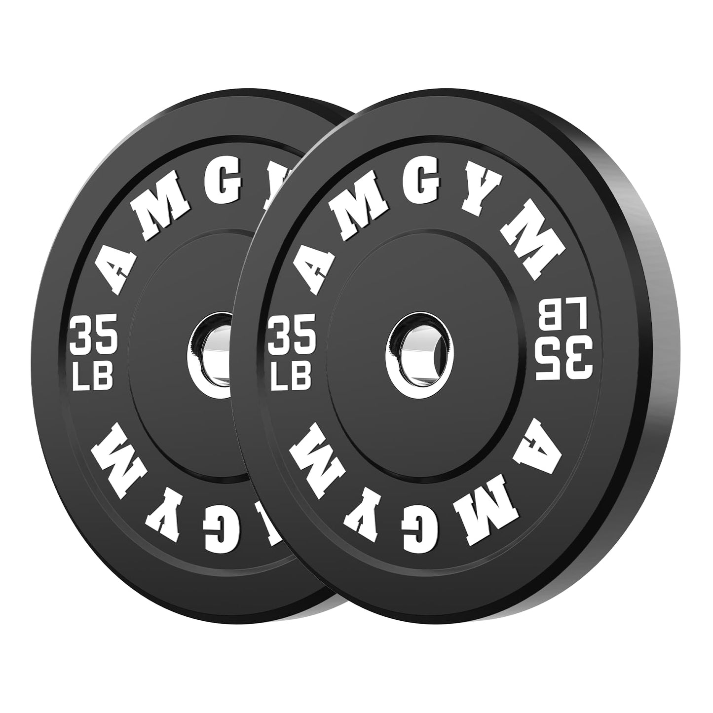 2 Inch Bumper Plates，10-500lbs，Barbell Rubber Olympic Weight Plates Set for Home Gym, Strength Training & Weight Lifting, Multiple Options Colors