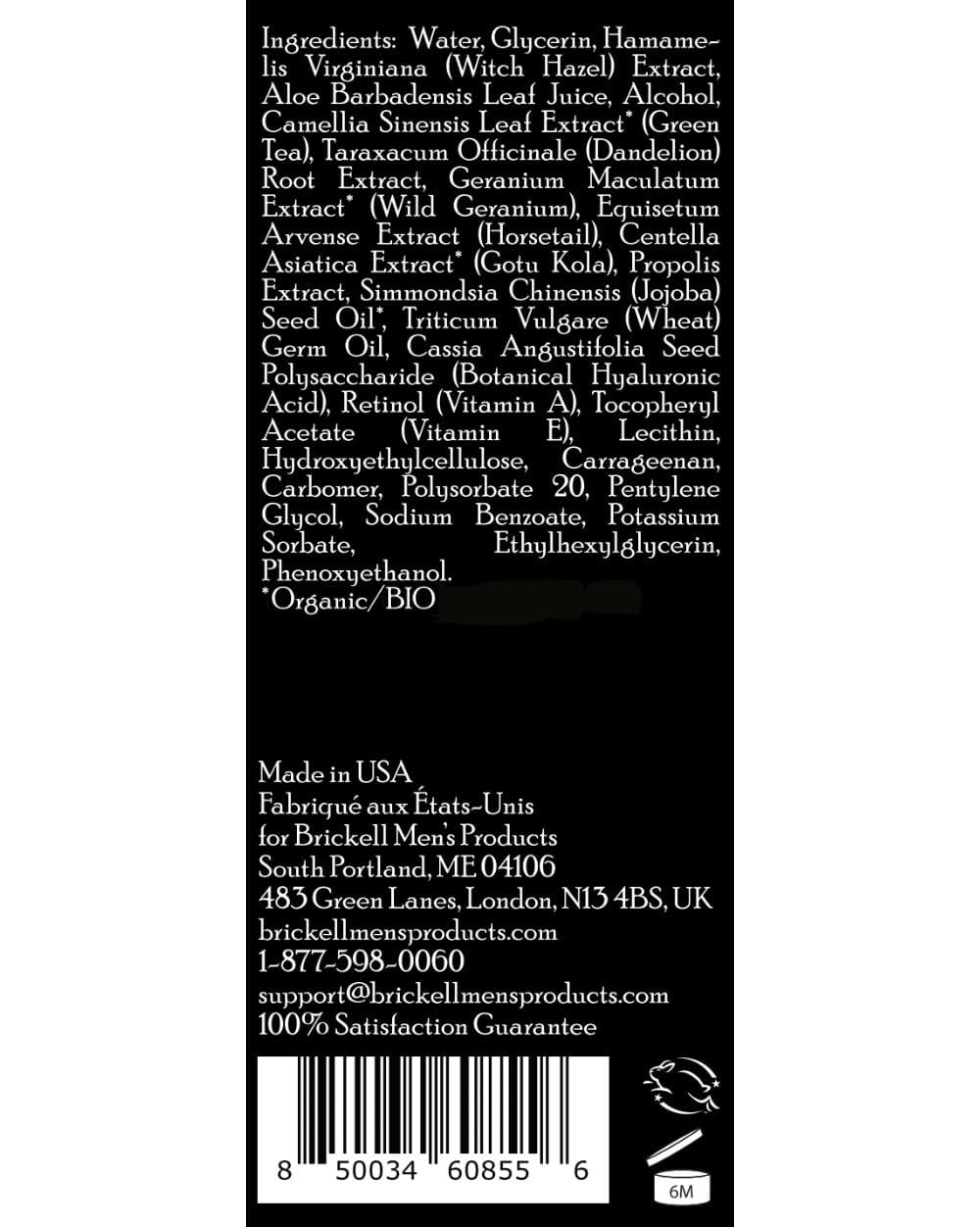 Brickell Men's Retinol Skin Care Serum Treatment For Firming Face Lines & Eye Wrinkles, Deep Hydrating Facial Skincare Serum For Anti-Aging, Fragrance Free, 1 Ounce