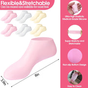 XANGNIER 6 Pairs Silicone Socks for Dry Cracked Feet Women,Moisturizing Foot Mask Exfoliating Silicone Socks,Foot Spa Gel Socks for Cracked Heels,Softening Rough Skin and After Pedicure Care