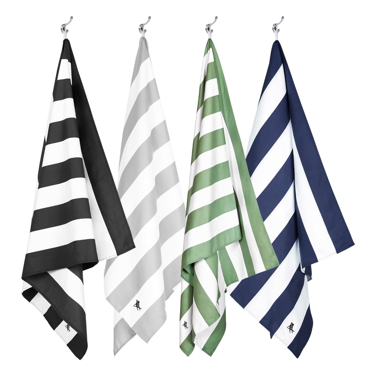 Dock & Bay Beach Towel - Quick Dry, Sand Free - Compact, Lightweight - 100% Recycled - Includes Bag - Cabana - Bondi Blue - Large (160x90cm, 63x35)