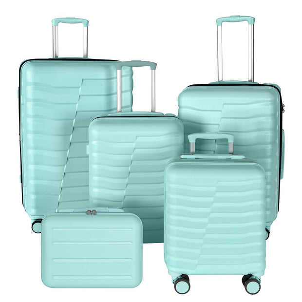 Lightweight Luggage with Spinner Wheels & YKK Zipper, 3-Piece Travel Suitcase ABS+PC Hardshell Luggage Set with TSA Lock, Light Avocado Green (20+24+28 inch)