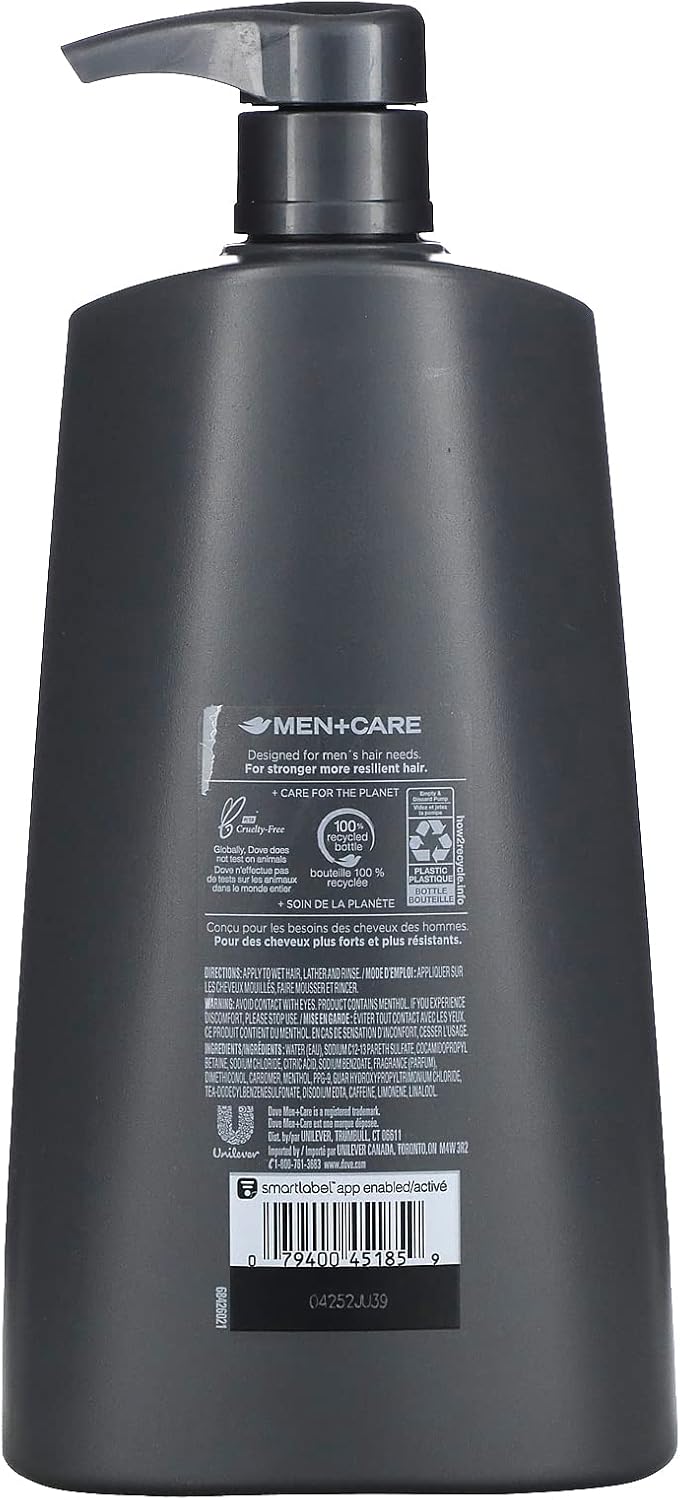 Dove Men+Care, 2 in 1 Shampoo + Conditioner, Fresh & Clean, 25.4 fl oz (750 ml)