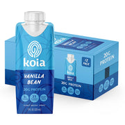 Koia Plant Based Protein Shake, Chocolate Banana, 20g Protein, 5g Sugar, 6g Prebiotic Fiber, 21 Vitamins & Minerals, Meal Replacement Drinks, Dairy-Free, Gluten-Free, Non-GMO, 11 Fl Oz (Pack of 12)