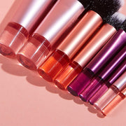 Portable ON THE GO Makeup Brush Set, COSHINE 10pcs Easy-taken Mini Full Complete Function Cosmetic Brushes Kit with Brush Pouch (colorful)