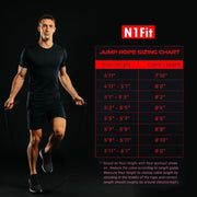 Weighted Jump Rope Workout (1LB) - Tangle-Free Ball Bearing Speed Skipping Rope for MMA Boxing Weight-loss Crossfit Fitness Home Exercise - Adjustable Rope Foam Handles for Men Women Cardio Training