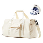 Small Gym Bag with Shoe Compartment, Workout Sport Duffle Bag for Women Travel, Waterproof Shoulder Overnight Bags Lightweight Carry on Tote Bags for Swim, Yoga, Dance