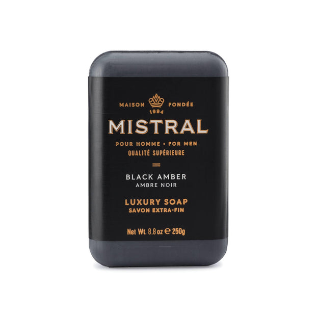Mistral Cedarwood Marine Luxury Bar Soap for Men | Men’s Natural Soap Bar | Paraben, Phthalates Free | Moisturizing & Triple-Milled Natural Soap for Men - Made in France | Large, 8.8 oz