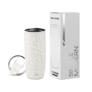 Simple Modern Travel Coffee Mug Tumbler with Flip Lid | Reusable Insulated Stainless Steel Cold Brew Iced Coffee Cup Thermos | Gifts for Women Men Him Her | Voyager Collection | 12oz | Almond Birch