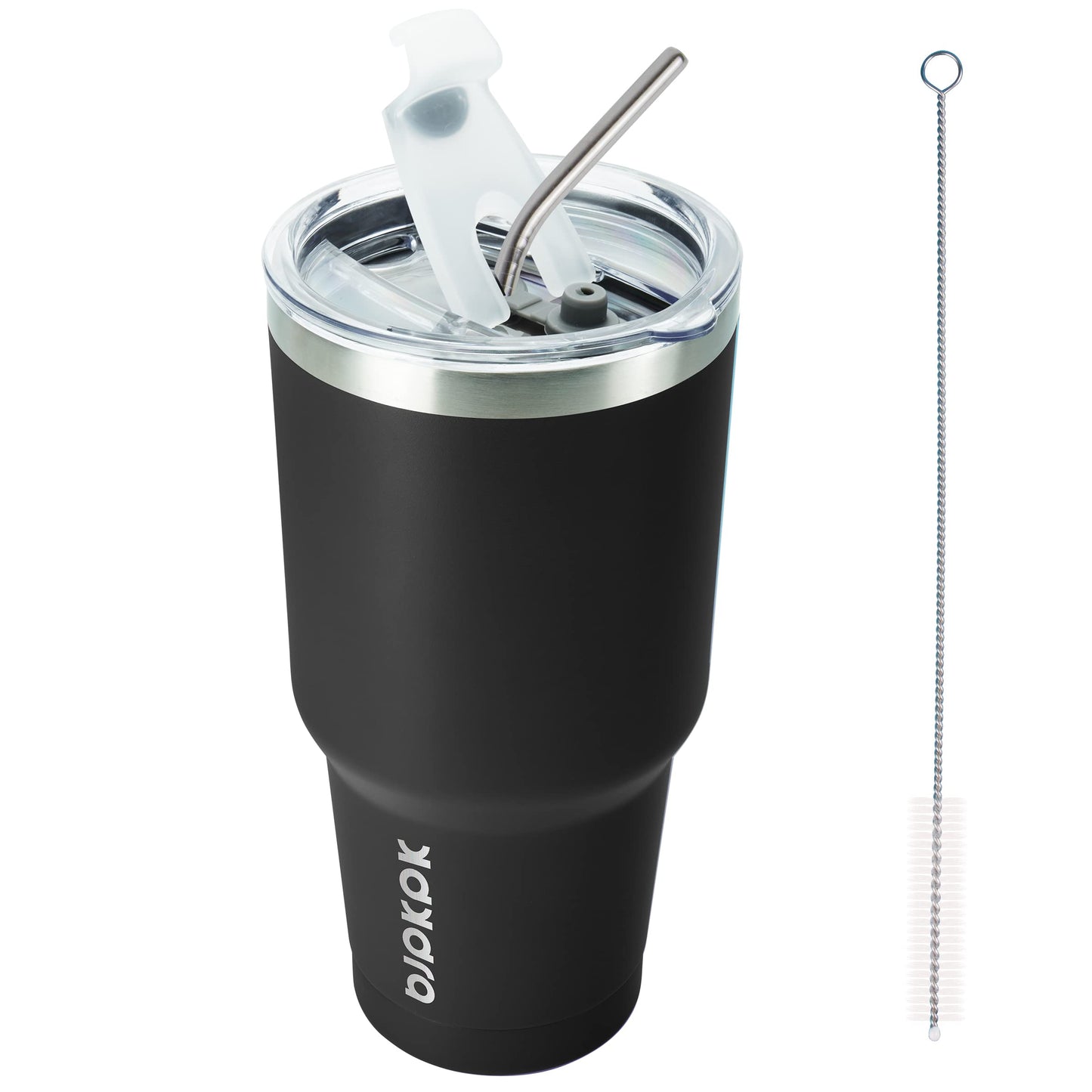 BJPKPK Insulated Stainless Steel Tumbler, Coffee Cup with Lid and Straw, Double Wall Vacuum Travel Mug, Powder Coated Leakproof Tumbler Cup,Oasis
