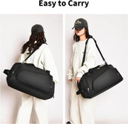 Waterproof Gym Bag with Shoe & Wet Compartment for Men/Women,Sports Duffle Bags for Workout/Fitness/Travel(Black,20"x11"x11")