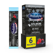Pedialyte AdvancedCare Plus Electrolyte Powder, Has 33% More Electrolytes and PreActiv Prebiotics, Berry Frost, 18 Powder Packets