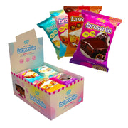 Prime Bites Protein Brownie from Alpha Prime Supplements | High Protein, Collagen Fortified Low Sugar Treat | Delicious Snack | 12 Bars per Box (Chocolate Flavors Variety)