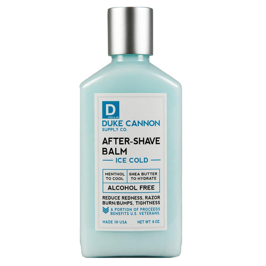 Duke Cannon Supply Co. Ice Cold Cooling Effect After-Shave Balm - Closes Pores and Soothes Skins to Prevent Irritation - Sandalwood, 6 oz.