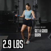 Weighted Jump Rope - 2.9lbs, 9.9 Feet Long Jump Ropes for Fitness, Home Workout Rope, Skipping Rope for Exercise, Total Body Workout Equipment, Durable Jumping Rope by Fitby