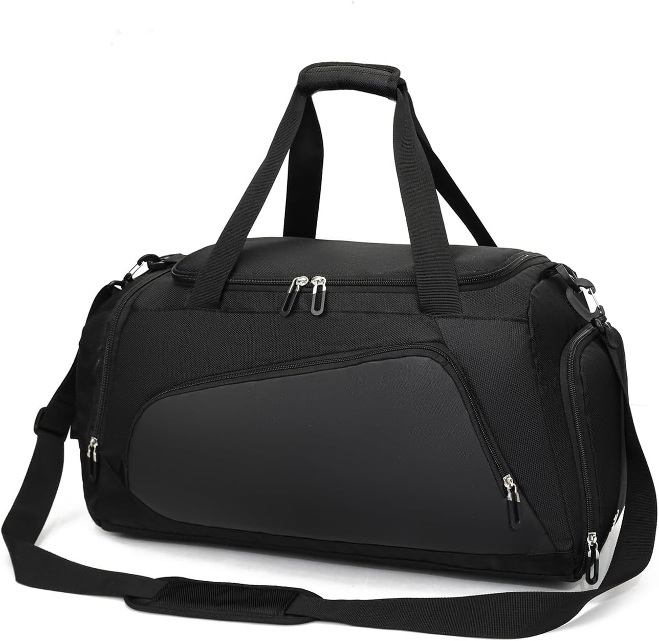 Waterproof Gym Bag with Shoe & Wet Compartment for Men/Women,Sports Duffle Bags for Workout/Fitness/Travel(Black,20"x11"x11")
