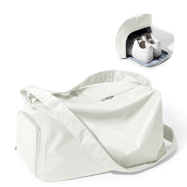 Small Gym Bag with Shoe Compartment, Workout Sport Duffle Bag for Women Travel, Waterproof Shoulder Overnight Bags Lightweight Carry on Tote Bags for Swim, Yoga, Dance