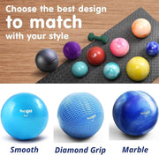 Yes4All Weighted Toning Balls for Exercise, Soft Medicine Balls for Exercise, Pilates, Yoga, Balance, Flexibility, 2-10lbs