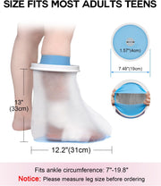 Waterproof Extra Wide Full Leg Cast Cover for Shower with Non-Slip Bottom, Extra Large Watertight Leg Cast Protector for Thigh Foot Ankle Surgery Wounds, Knee Immobilizer/Brace, Walking Boots,Reusable