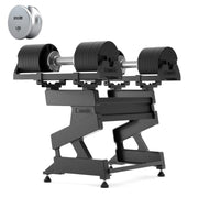 SNODE AD80 Drop Proof 80 lbs Adjustable Dumbbell Set -Adjustable Weights with Cast Iron Plates and Cradle, Knurled Handle, Fast Adjust, Compact Home Gym Equipment for Bench & Press