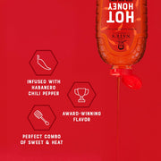Nate's Hot Honey - 100% Pure Honey Infused with Habanero Chili Pepper Flakes, Award-winning Taste - 32 oz Squeeze Bottle