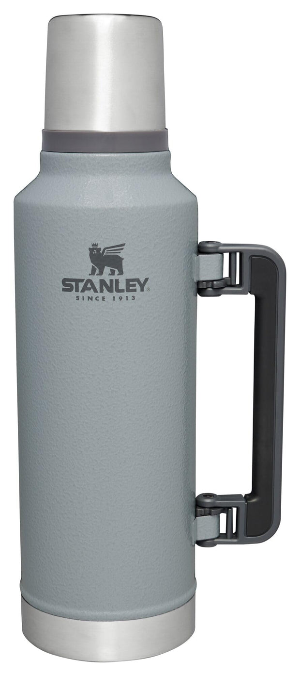 Stanley Classic Legendary Vacuum Bottle 2.0 qt | Wide Mouth with Leakproof Cup Lid | Keep Drinks Hot or Cold | Packable for Travel | Insulated Stainless Steel Thermos | BPA-Free | Hammertone Green