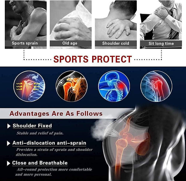 Shoulder Brace for Women and Men Recovery Shoulder. Adjustable Shoulder Support for Rotator Cuff, AC Joint Pain Relief, Shoulder Injuries. Perfect Fit Shoulder Compression Sleeve (One Size Regular)