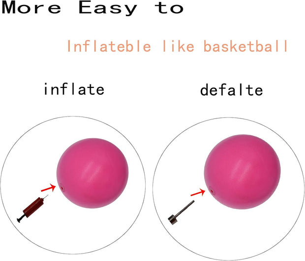 Small Exercise Ball for Between Knees, 6 inch Pilates Ball with Pump, Mini Yoga Core Ball Physical Therapy